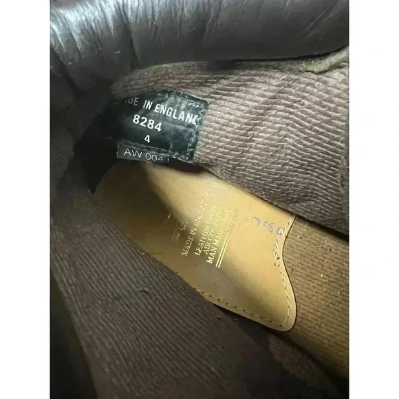 Dr. Martens Brown Leather Combat Boots made in England Size 6 woman’s 4 men’s - Picture 2 of 13